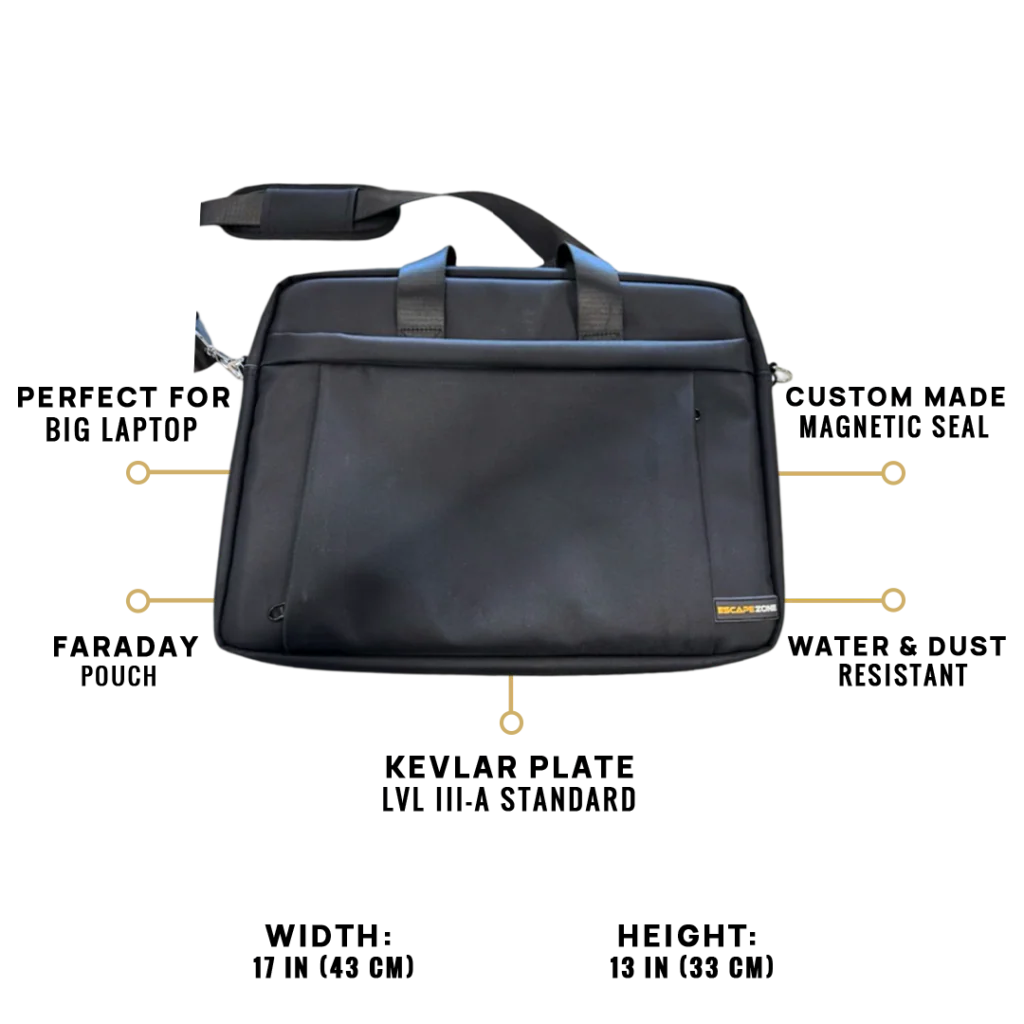 EscapeZone Bulletproof IIIa Faraday Laptop Shoulder Bag