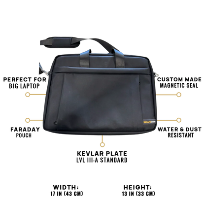 EscapeZone Bulletproof IIIa Faraday Laptop Shoulder Bag