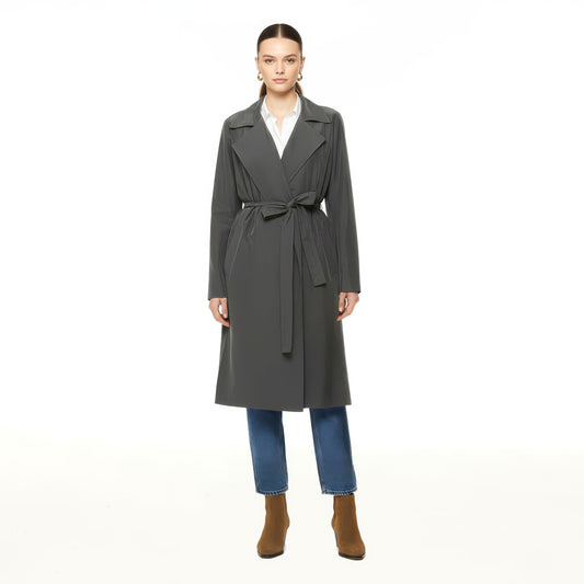 Trench Coat - Sandwashed & Silver Lined: EMF Shielding