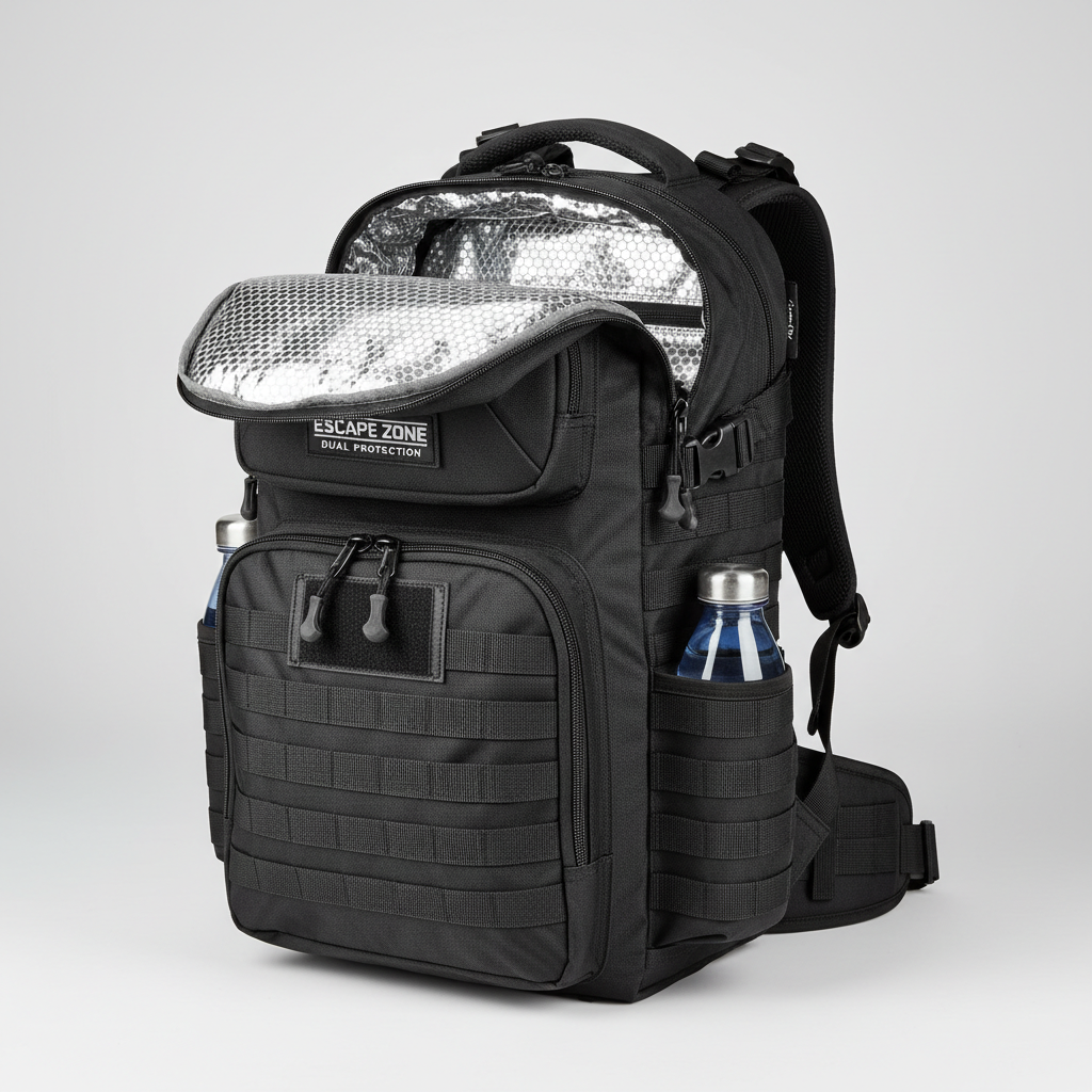 EscapeZone™ Dual Protection - Ballistic Backpack with 4 Faraday Bags